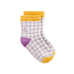 Chaussettes Fricadelle carreaux violet