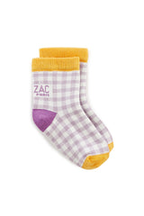 Chaussettes Fricadelle carreaux violet
