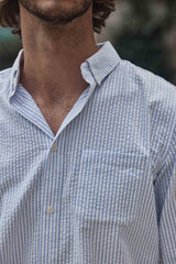 Chemise Paradis rayures bleues et blanches