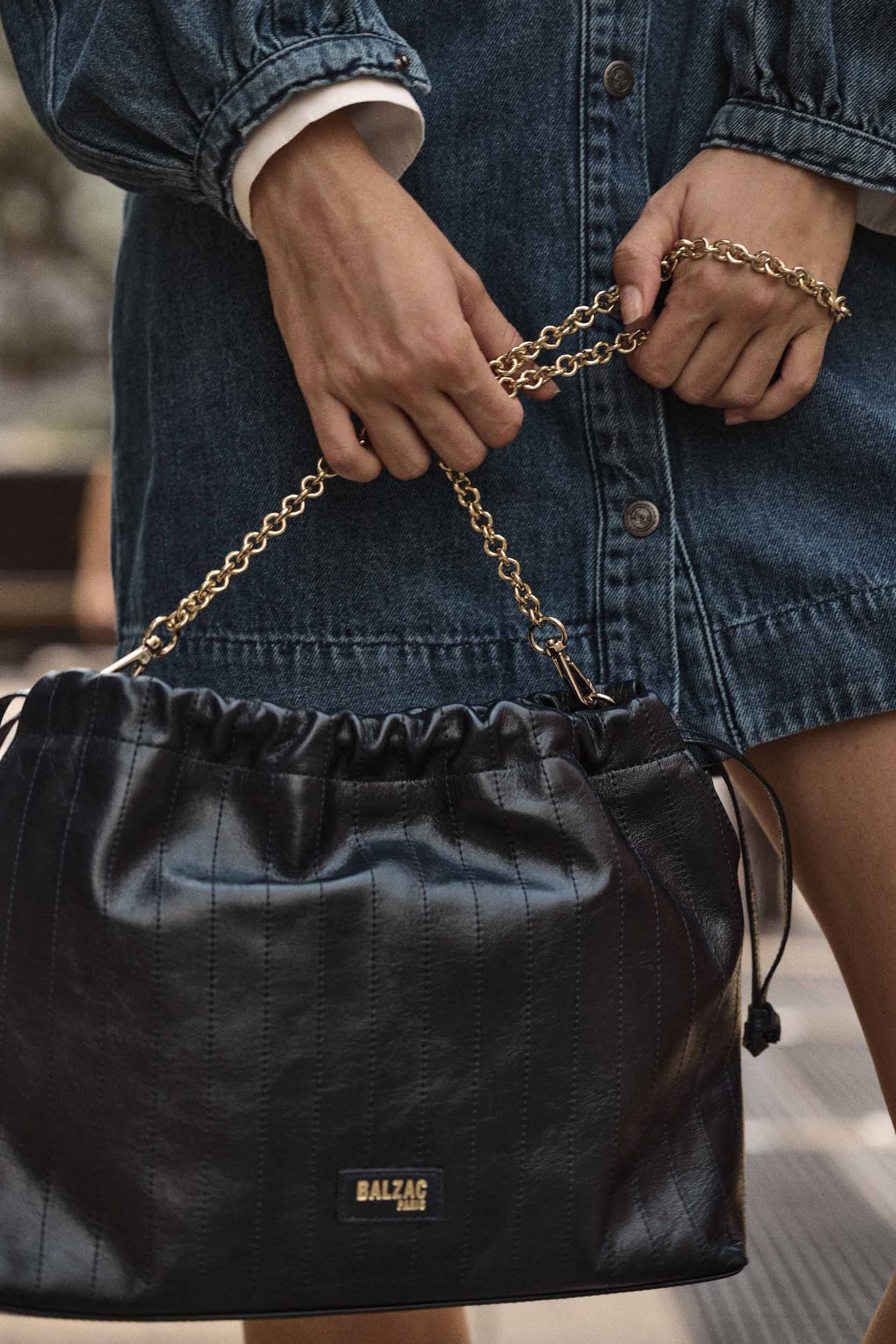 Sac Amaïa froissé noir