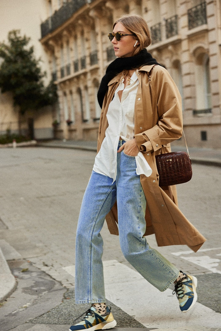 Sac César cognac embossé