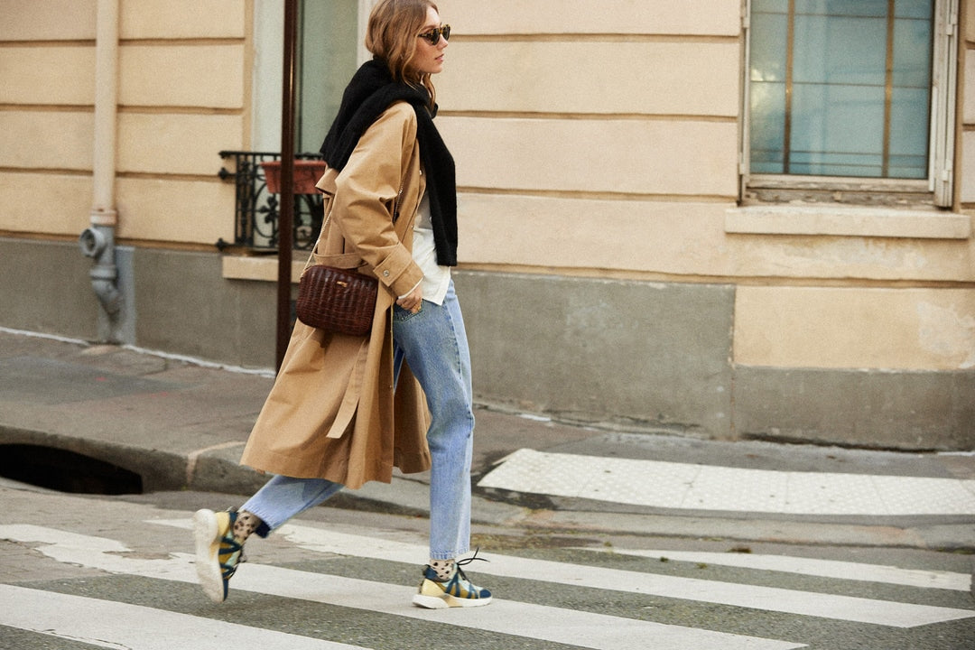 Sac César cognac embossé