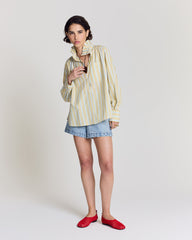 Chemise Leonor rayures bleu et jaune