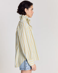Chemise Leonor rayures bleu et jaune