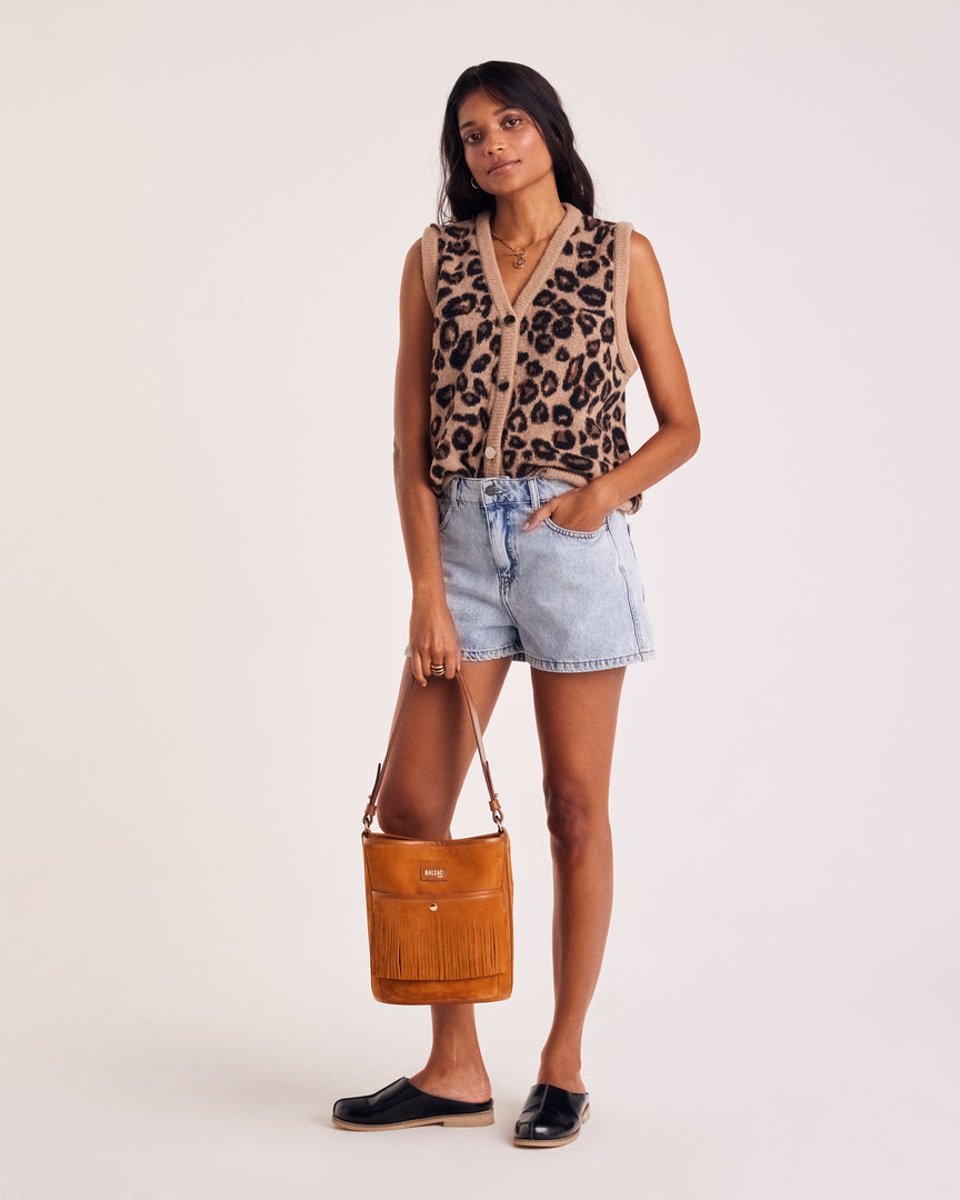 Sac Sofia franges camel