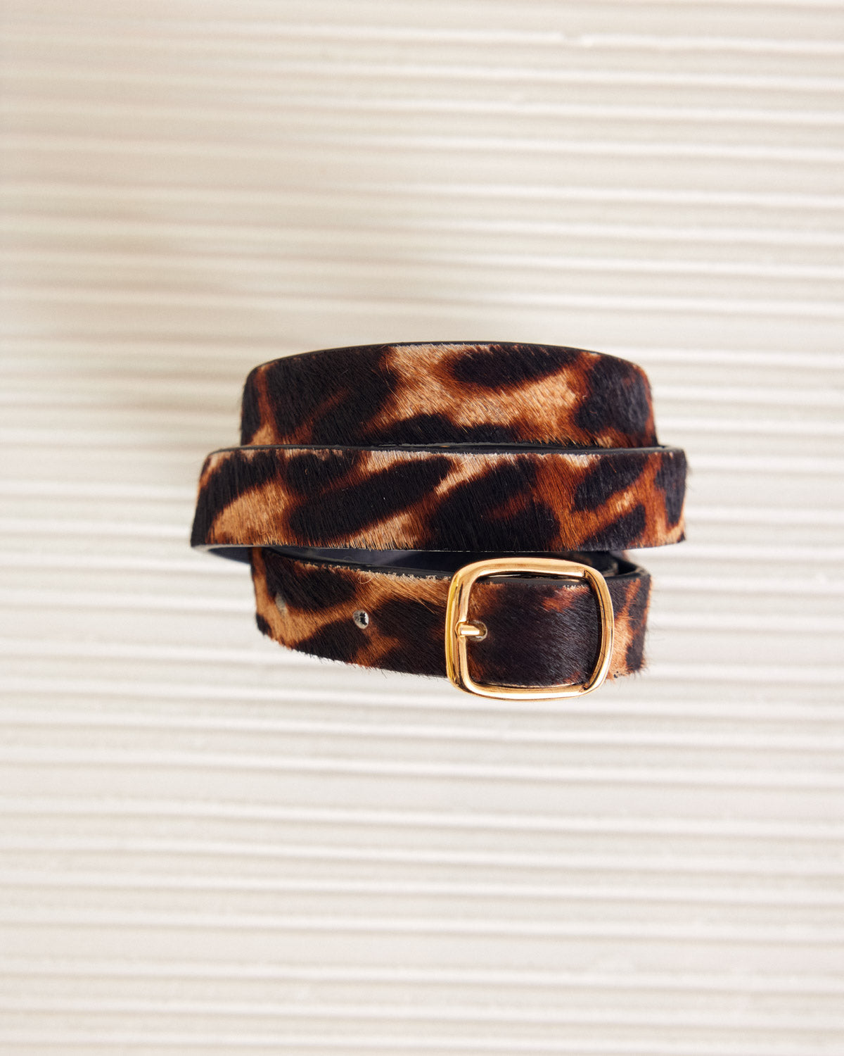 Ceinture Amour pony léopard caramel