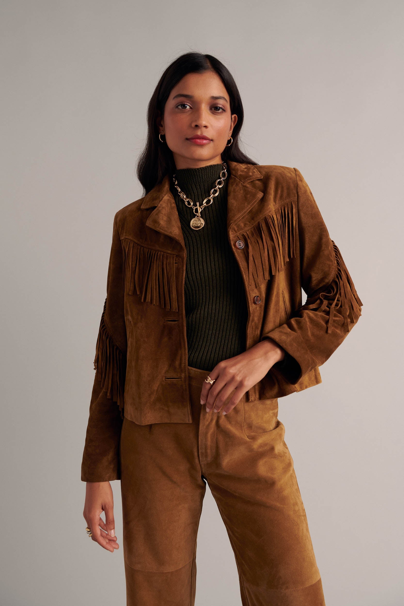 Pantalon Selby croute camel