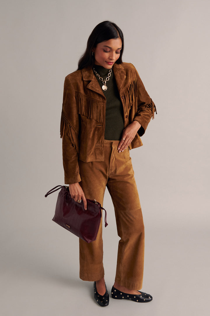 Pantalon Selby croute camel