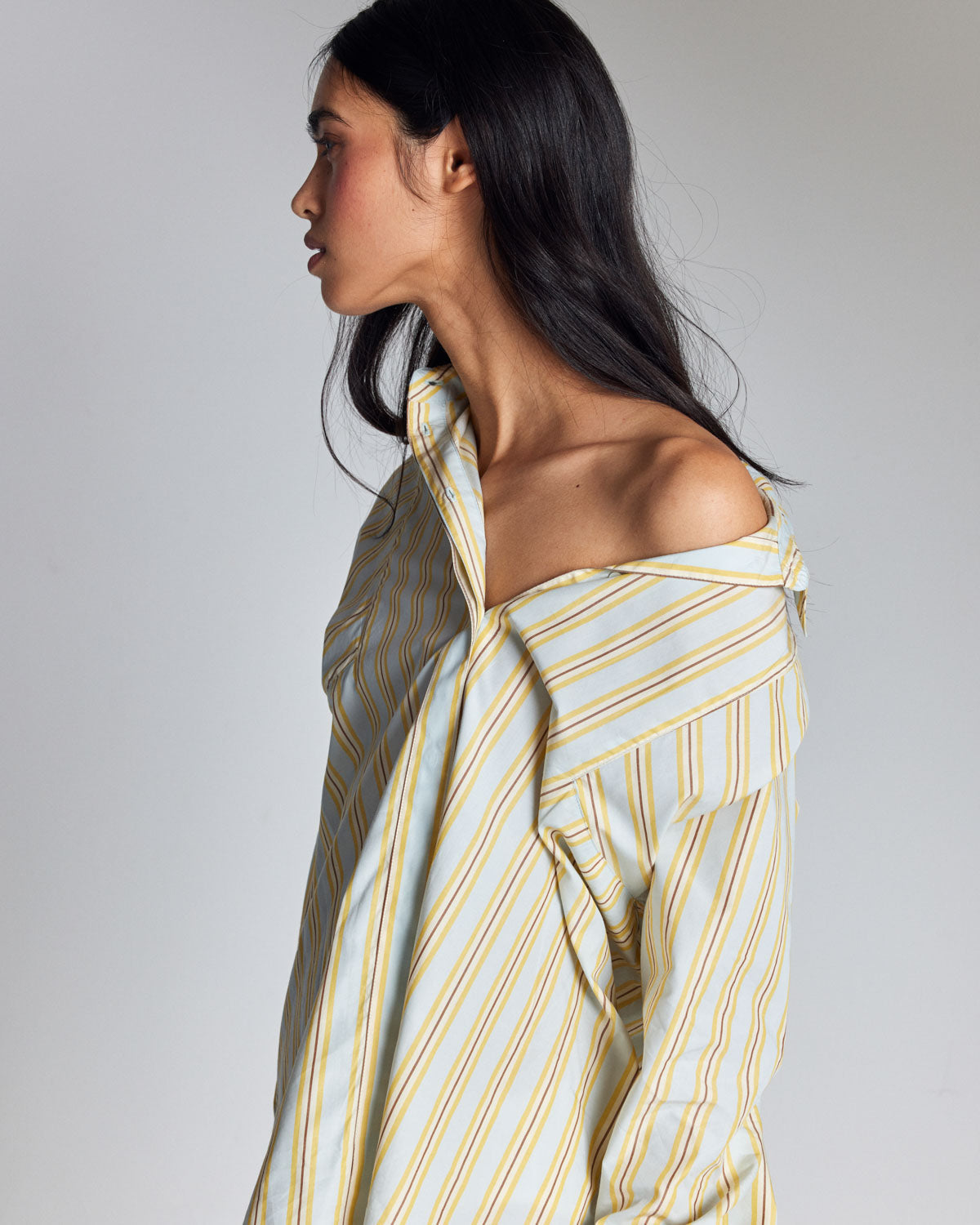 Chemise Eudes rayures bleu et jaune