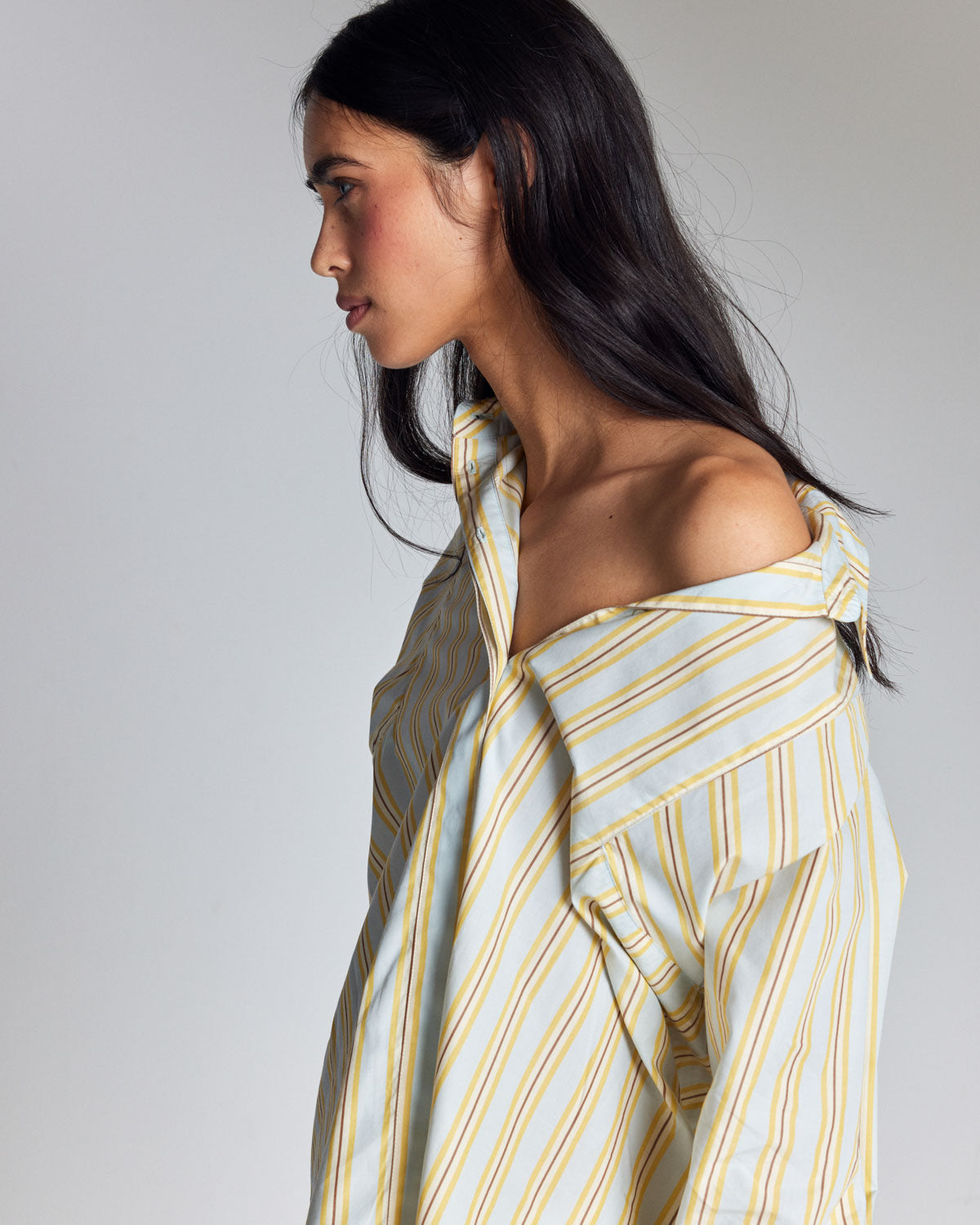 Chemise Eudes rayures bleu et jaune