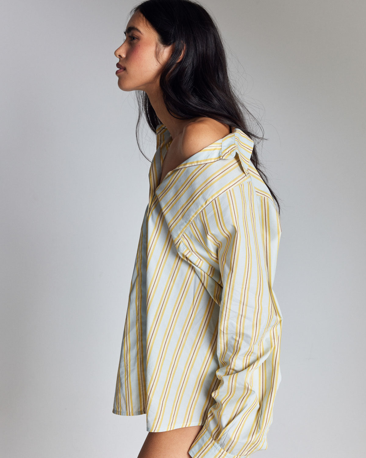 Chemise Eudes rayures bleu et jaune