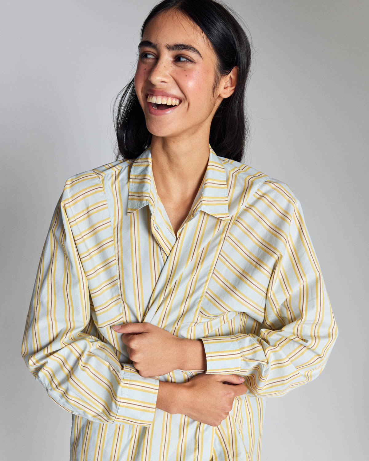Chemise Eudes rayures bleu et jaune