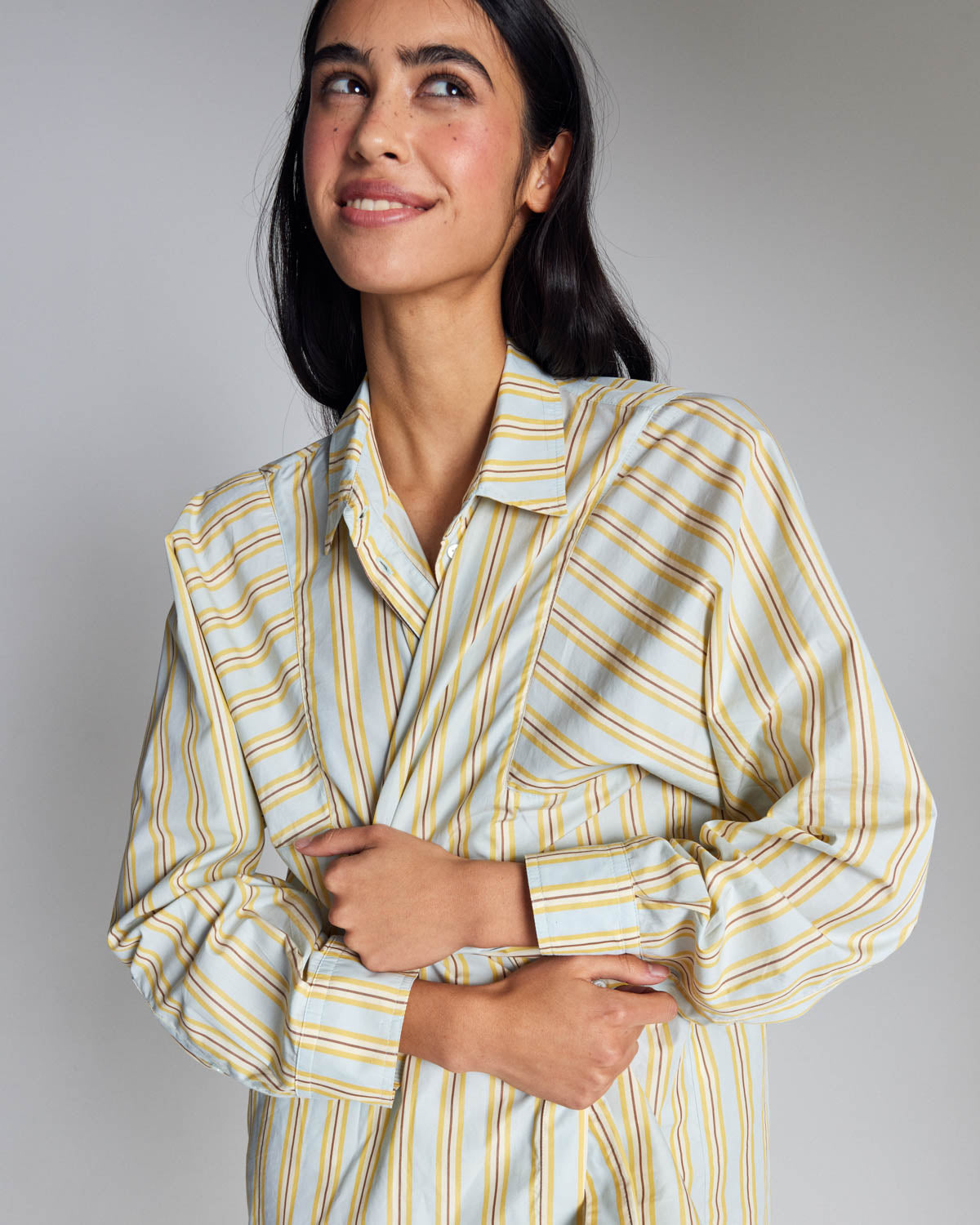 Chemise Eudes rayures bleu et jaune