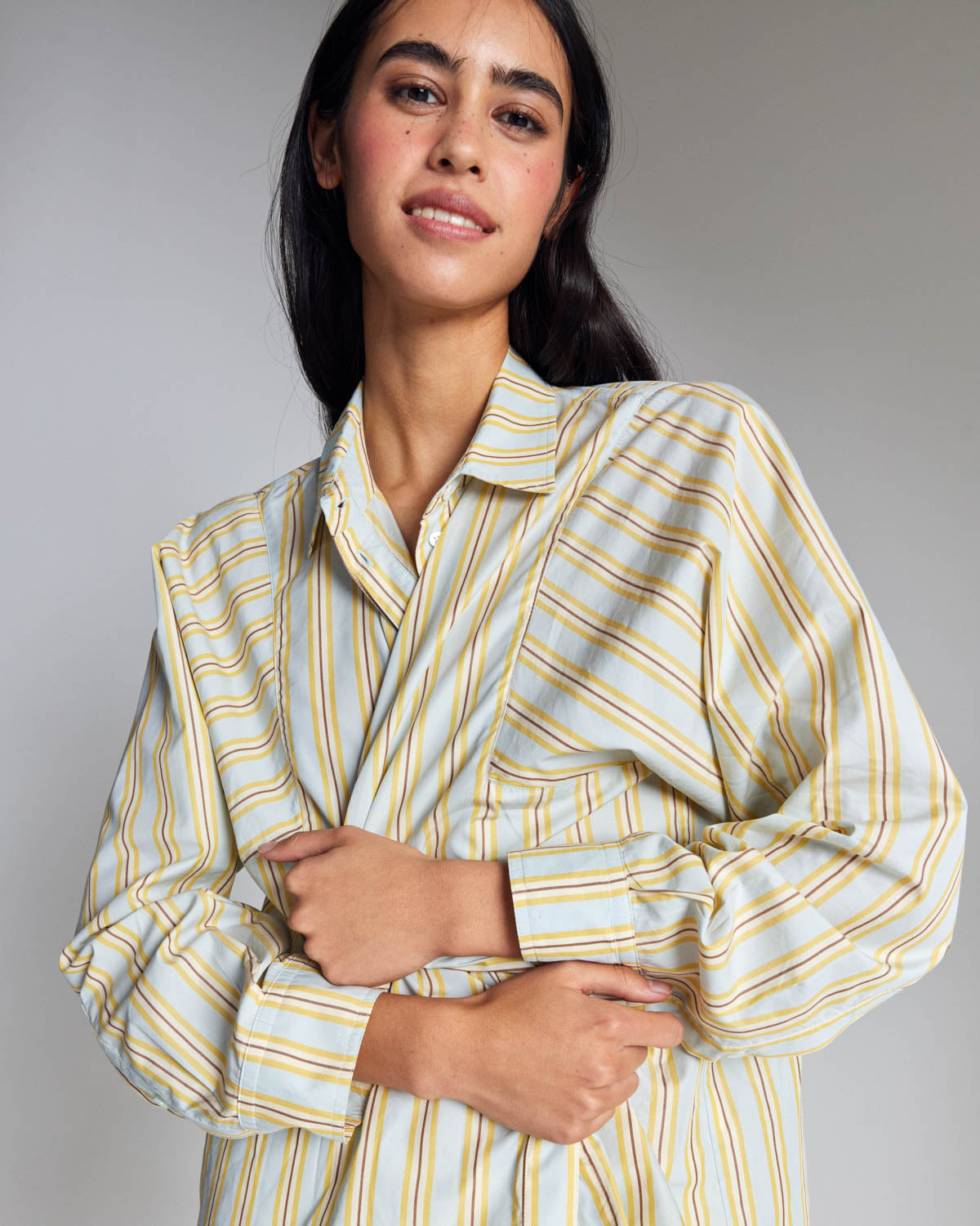 Chemise Eudes rayures bleu et jaune