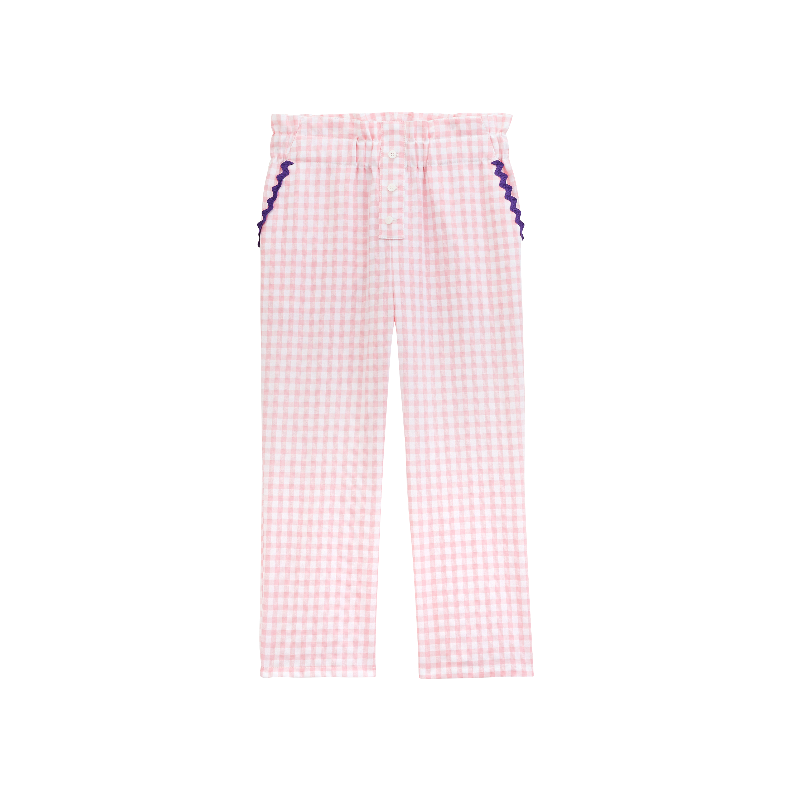 Pantalon Malin vichy rose