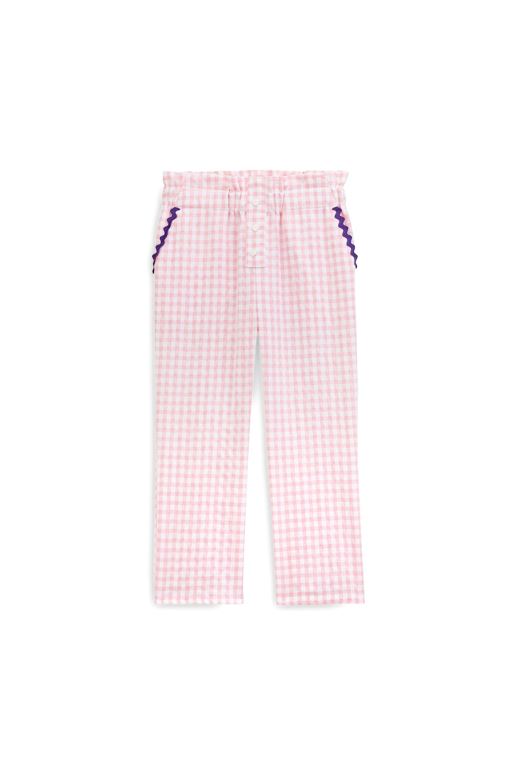 Pantalon Malin vichy rose