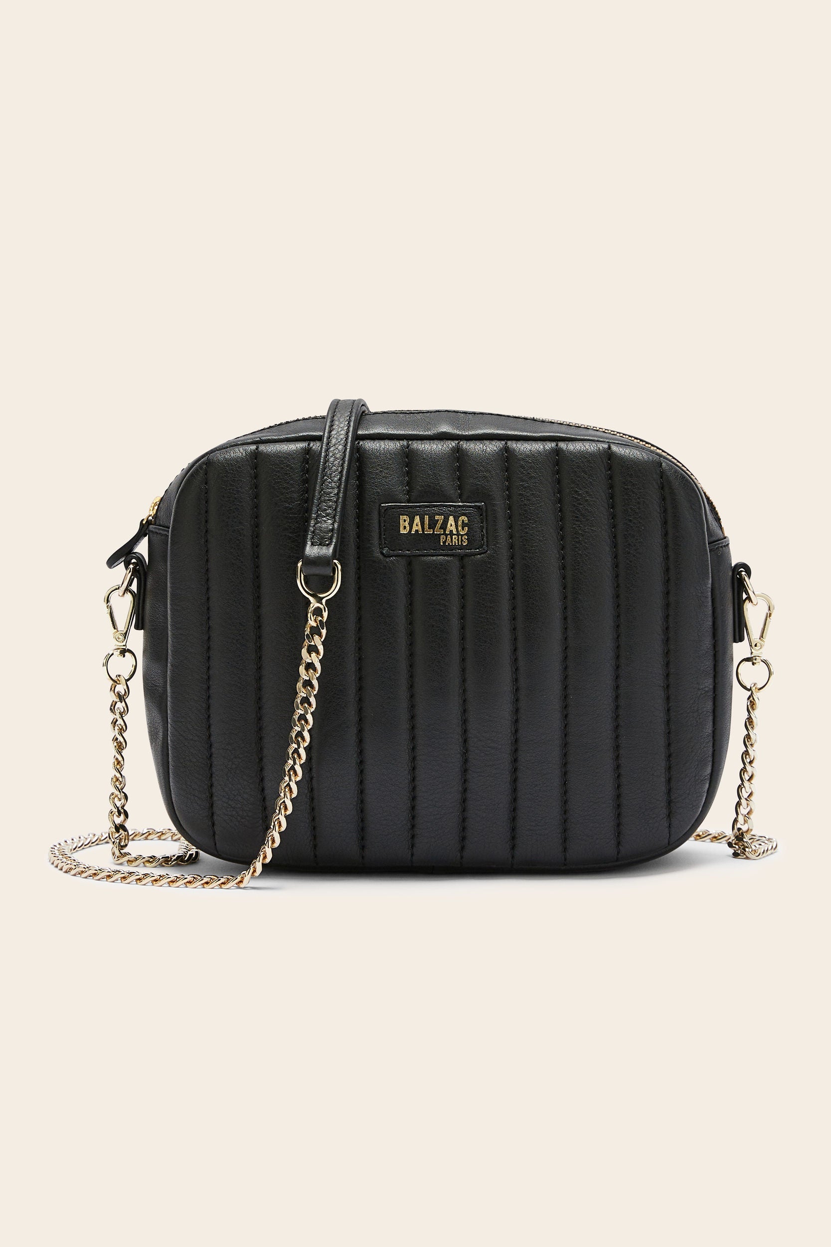 Sac César chaine noir lisse