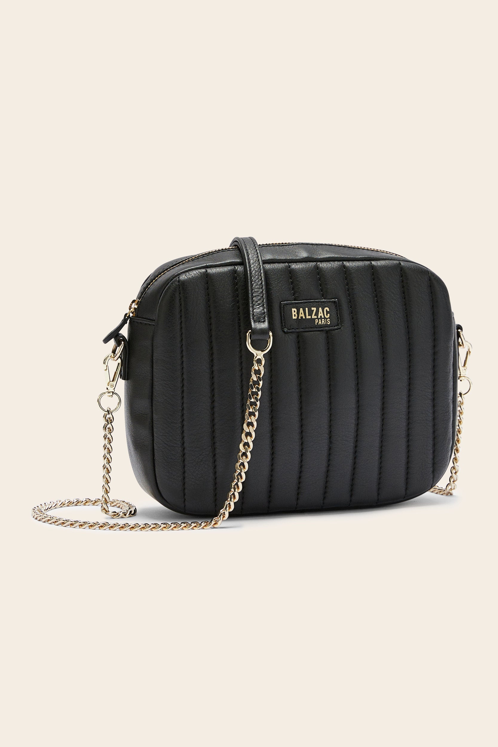 Sac César chaine noir lisse