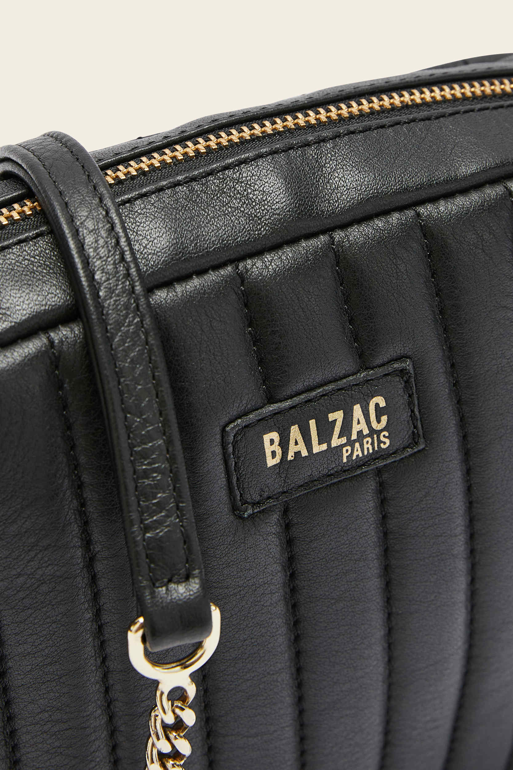 Sac César chaine noir lisse