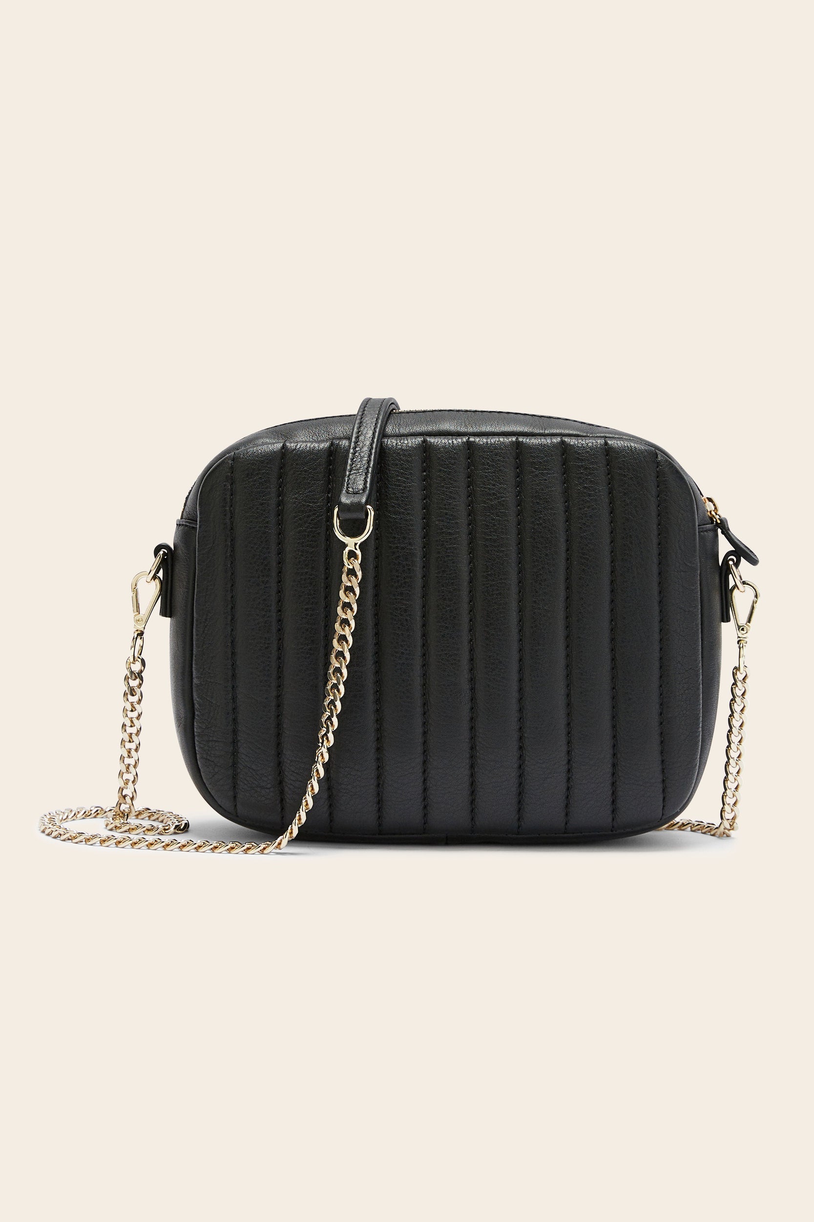 Sac César chaine noir lisse