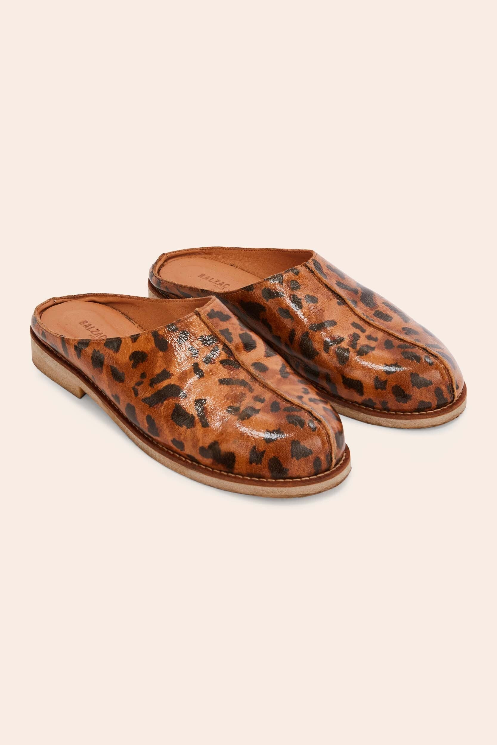 Sabot Gwendoline guépard cappuccino