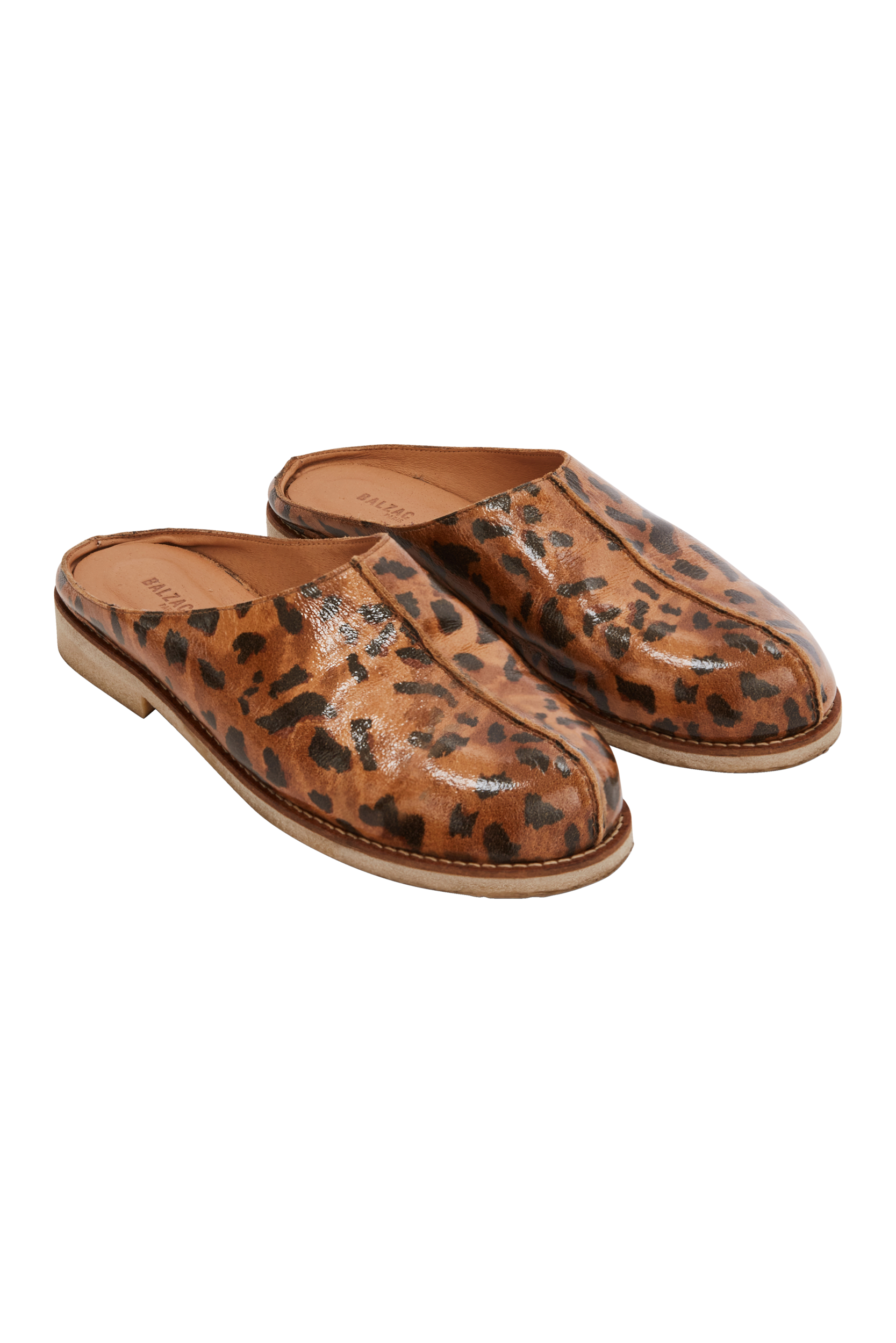 Sabot Gwendoline guépard cappuccino