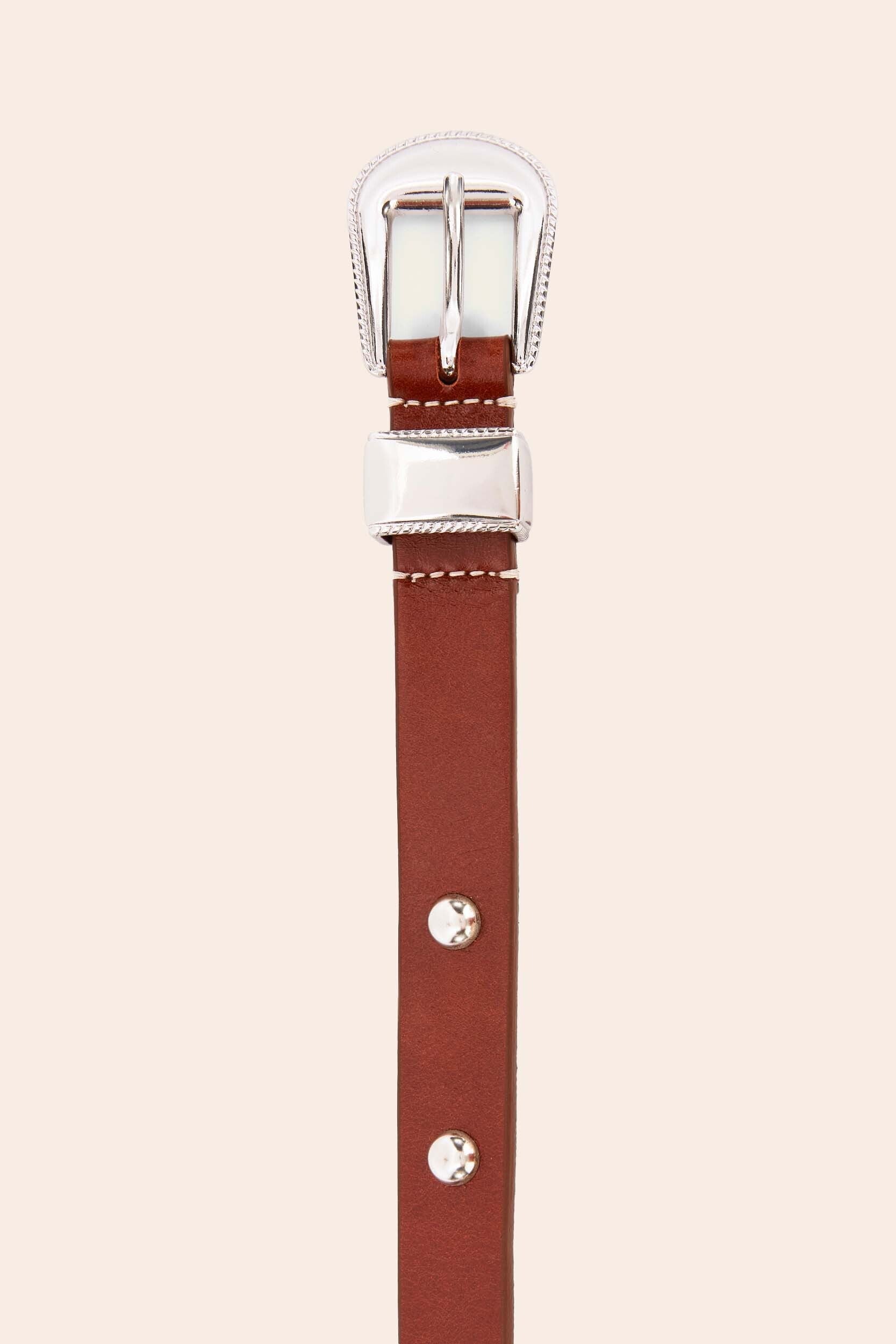 Ceinture Cameron clouté camel