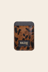 Porte-cartes cuir guépard cappuccino Native Union x BP