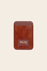 Porte-cartes cuir cognac embossé Native Union x BP