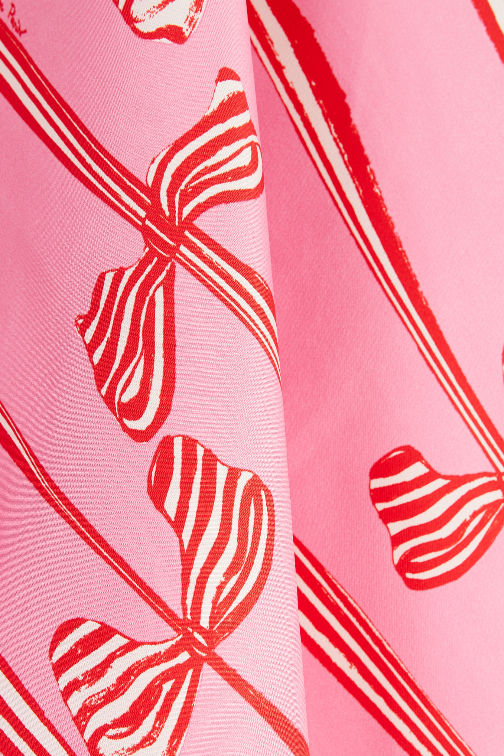 Foulard Kelly nœuds rose et rouge