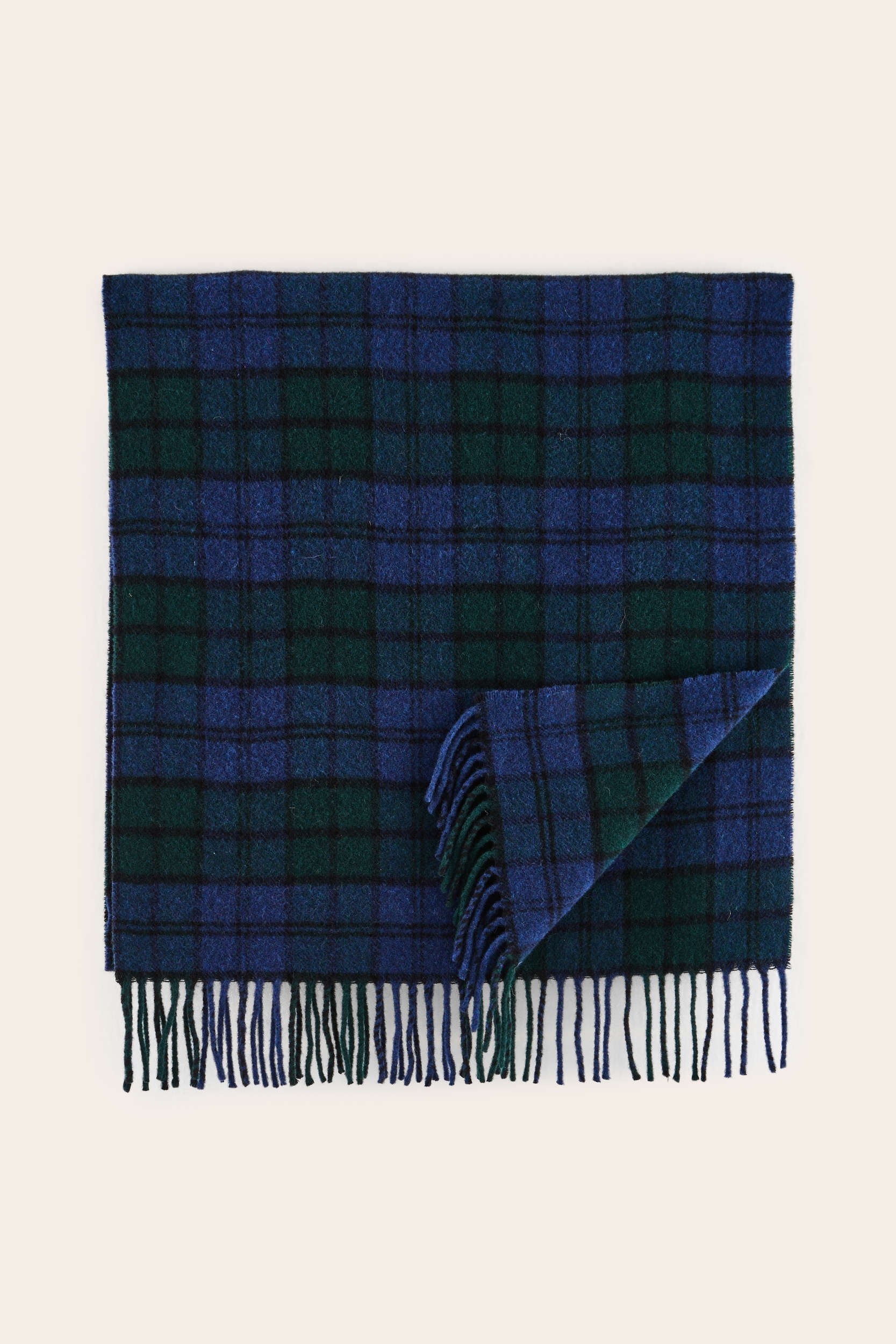 Écharpe Public tartan bleu et vert