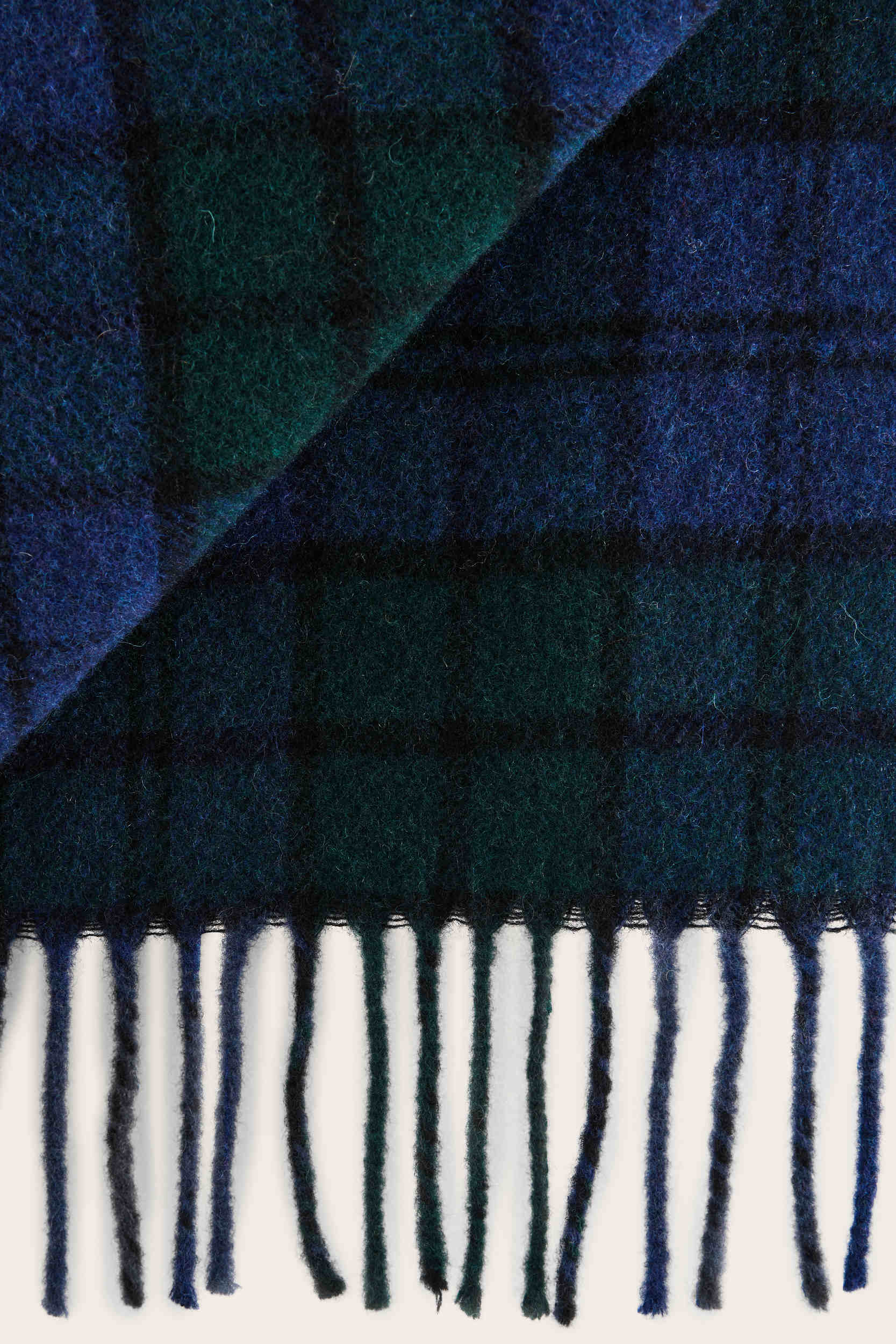 Écharpe Public tartan bleu et vert