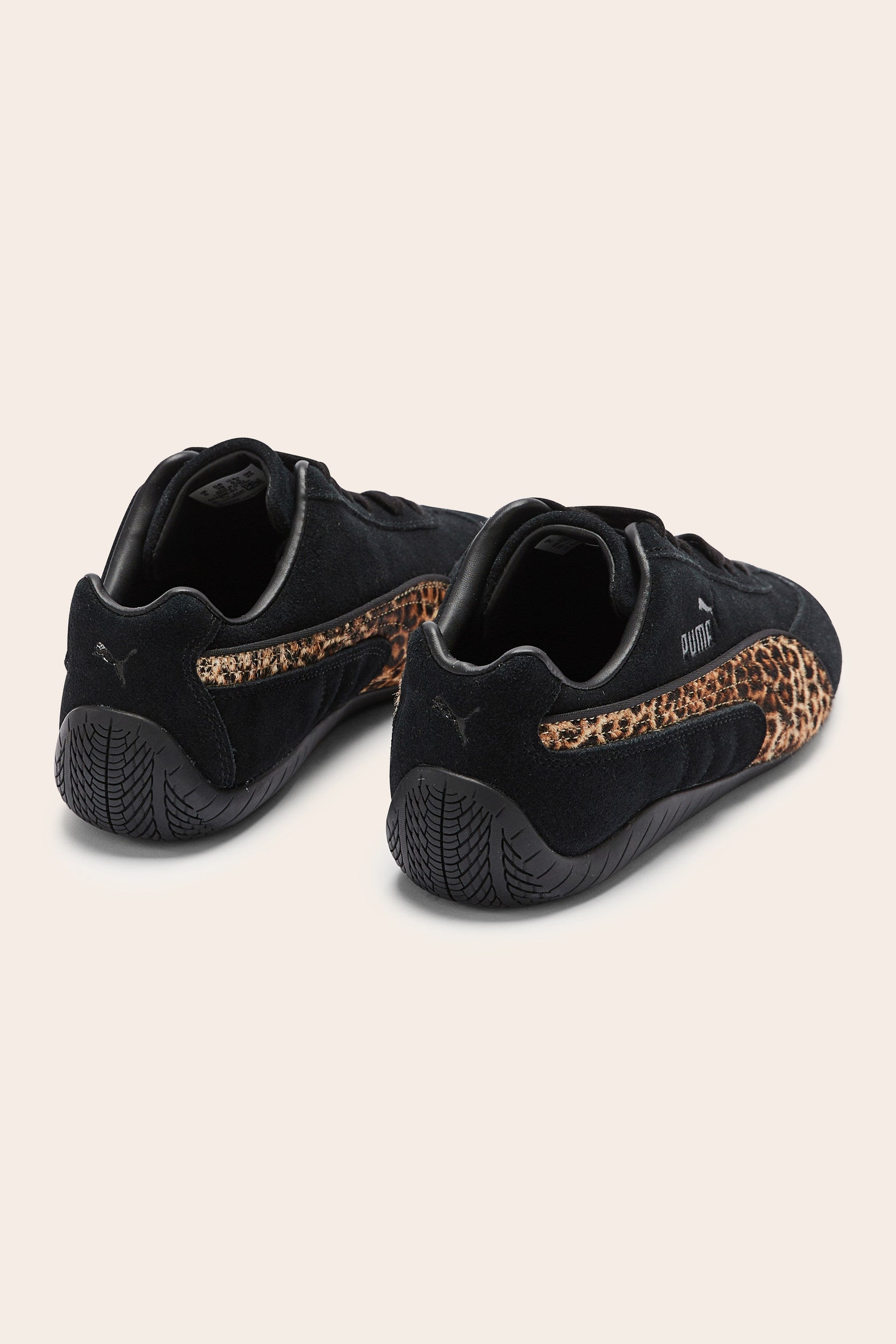 Baskets Speedcat noir et léopard - Puma X Courir X Balzac Paris