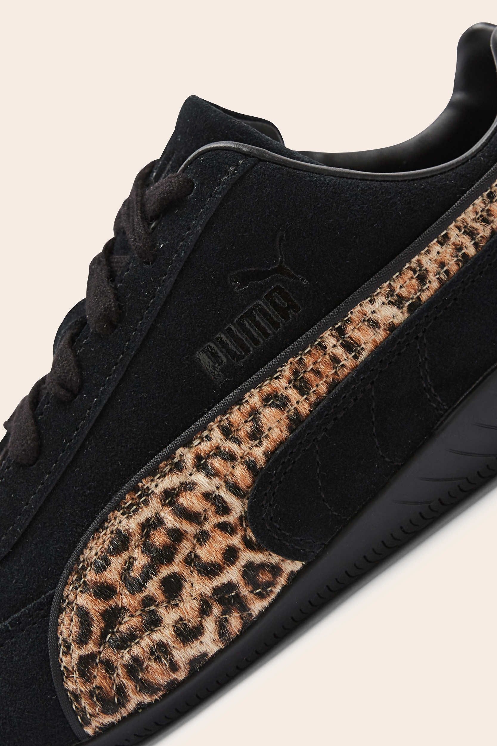 Baskets Speedcat noir et léopard - Puma X Courir X Balzac Paris
