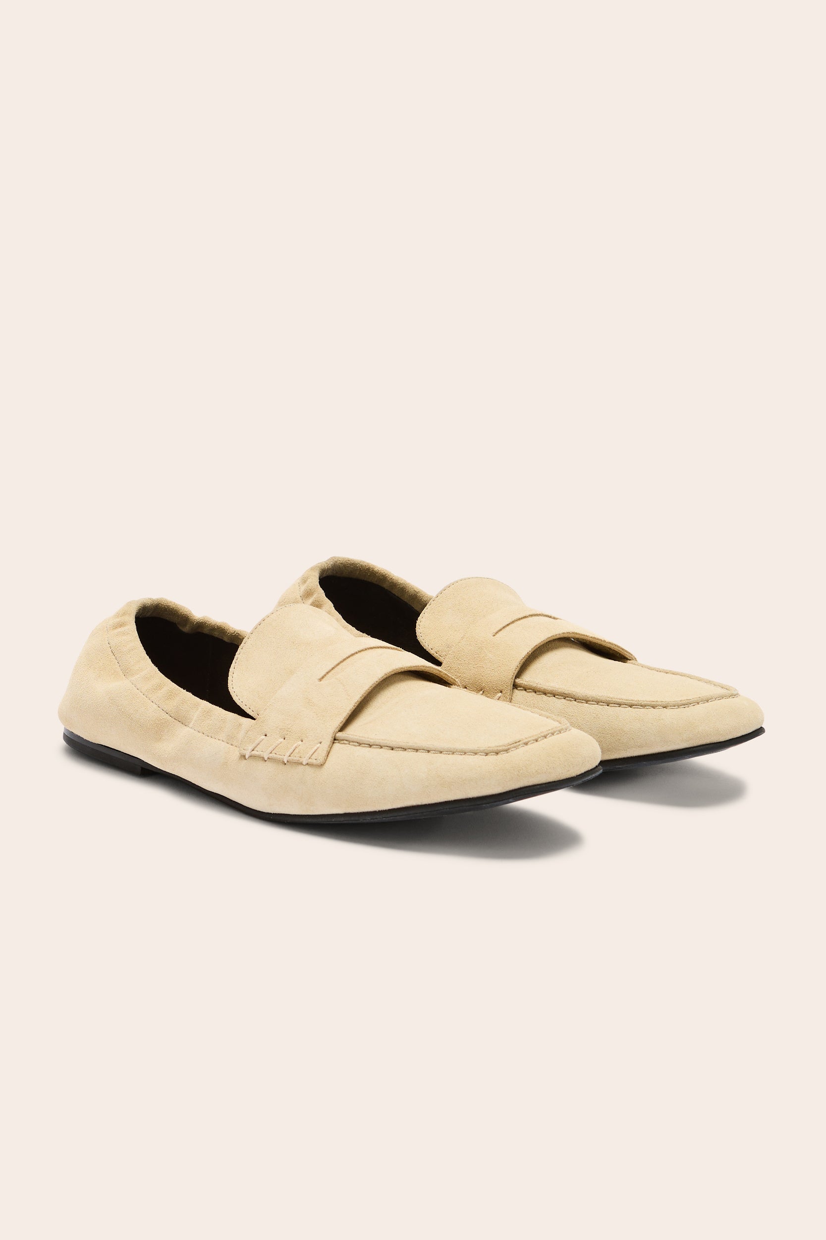 Mocassins Alix frange croûte de cuir sable