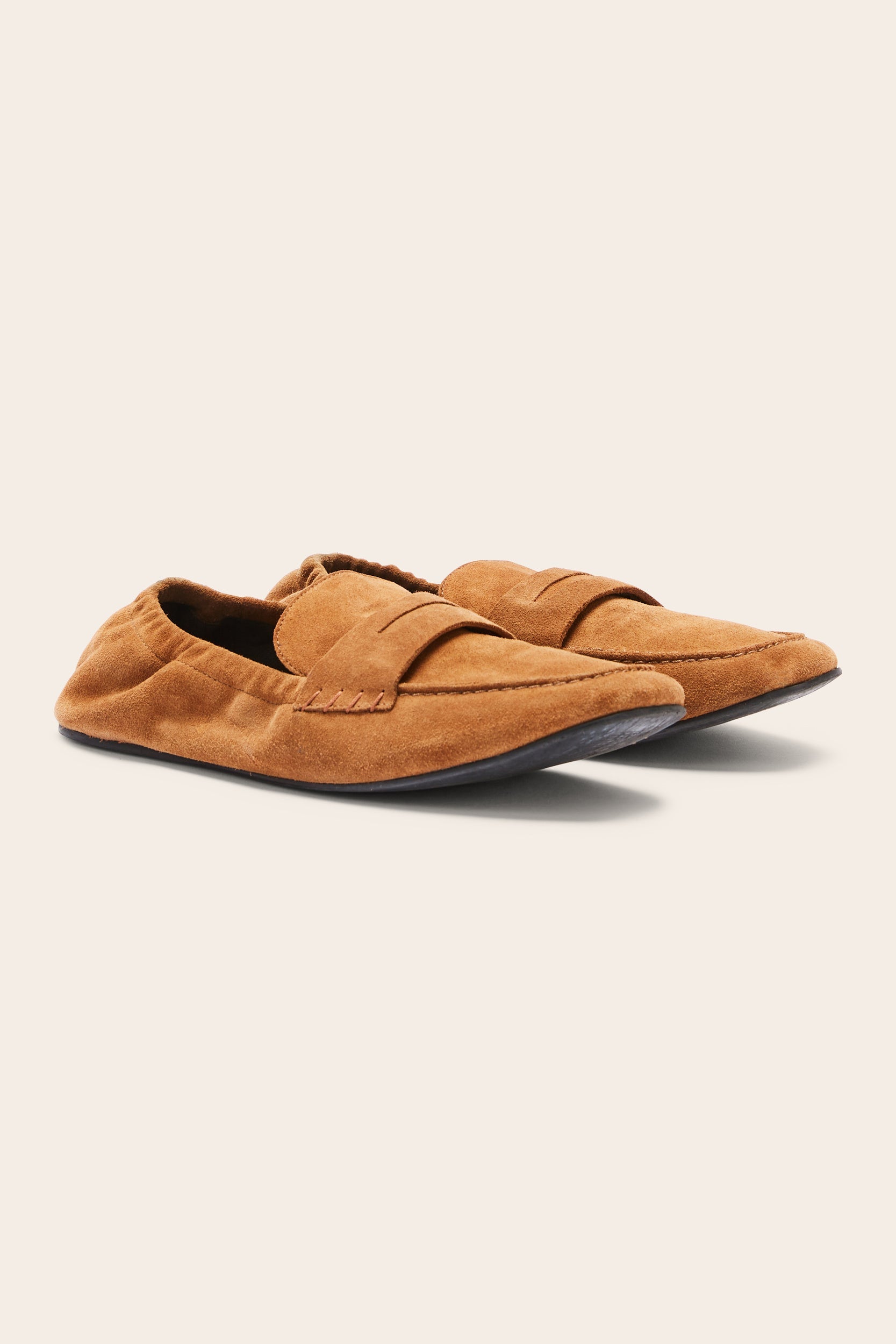Mocassins Alix franges croûte de cuir noisette
