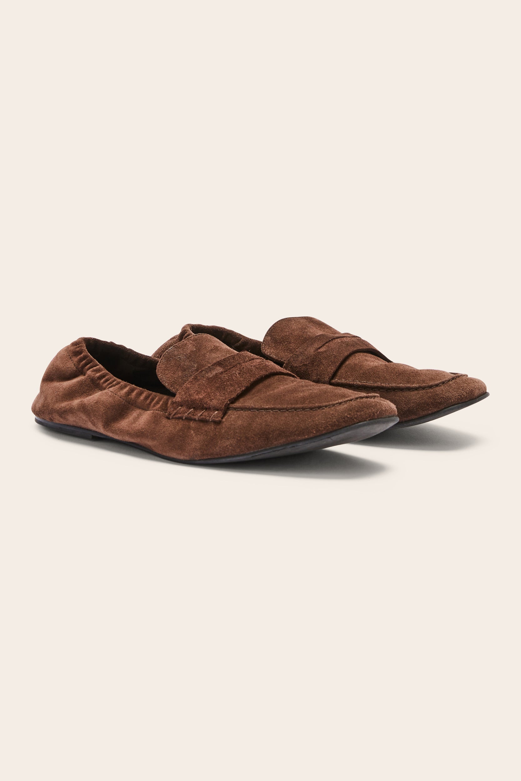 Mocassins Alix franges croûte de cuir moka