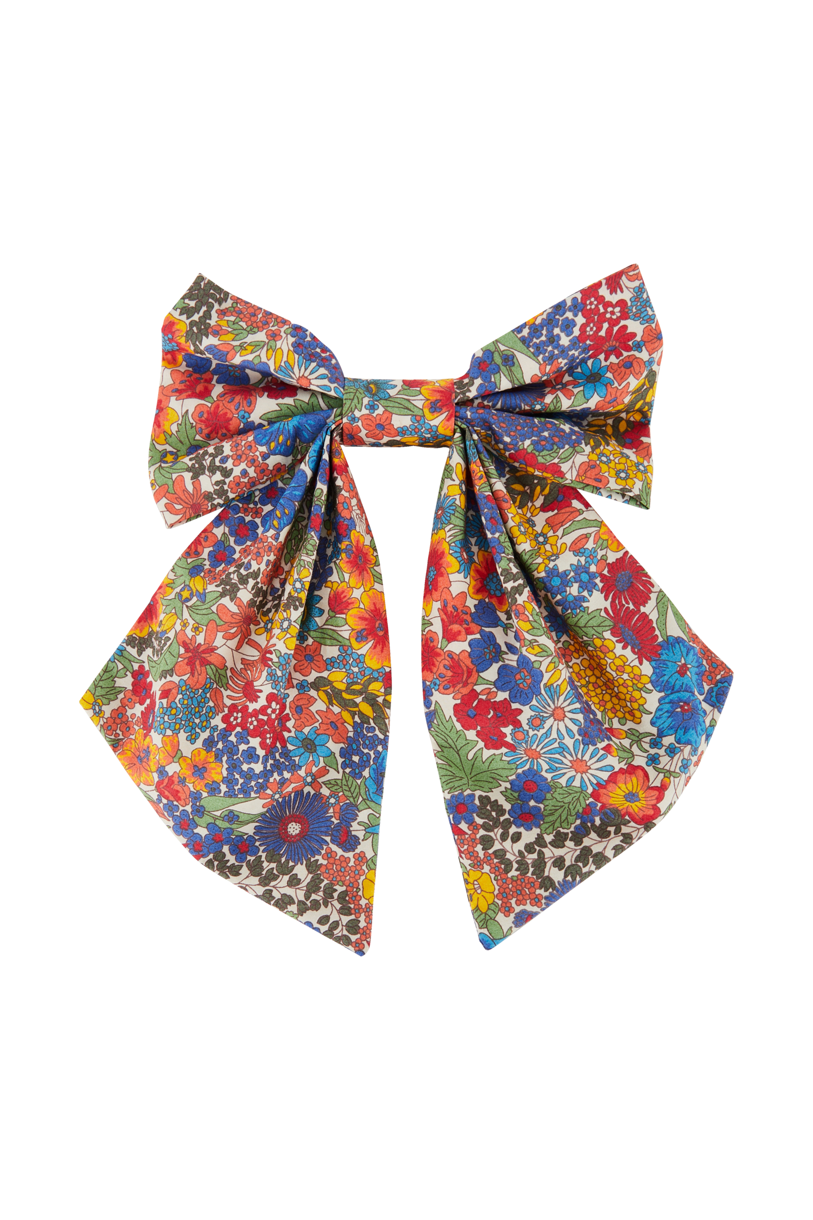 Noeud Manolito en tissu Liberty bleu et jaune