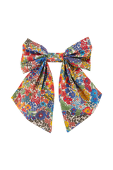 Noeud Manolito en tissu Liberty bleu et jaune