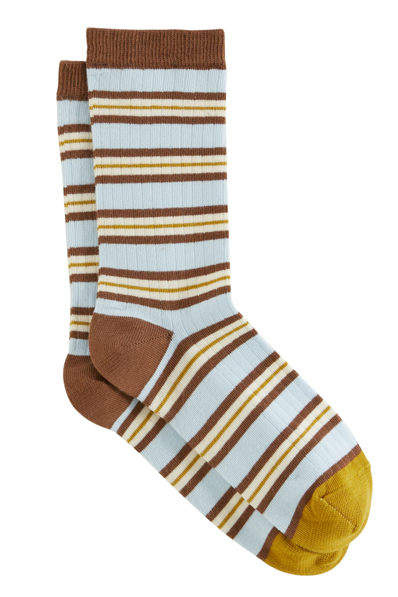 Chaussettes Ella rayures jaune et bleu