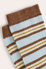 Chaussettes Ella rayures jaune et bleu