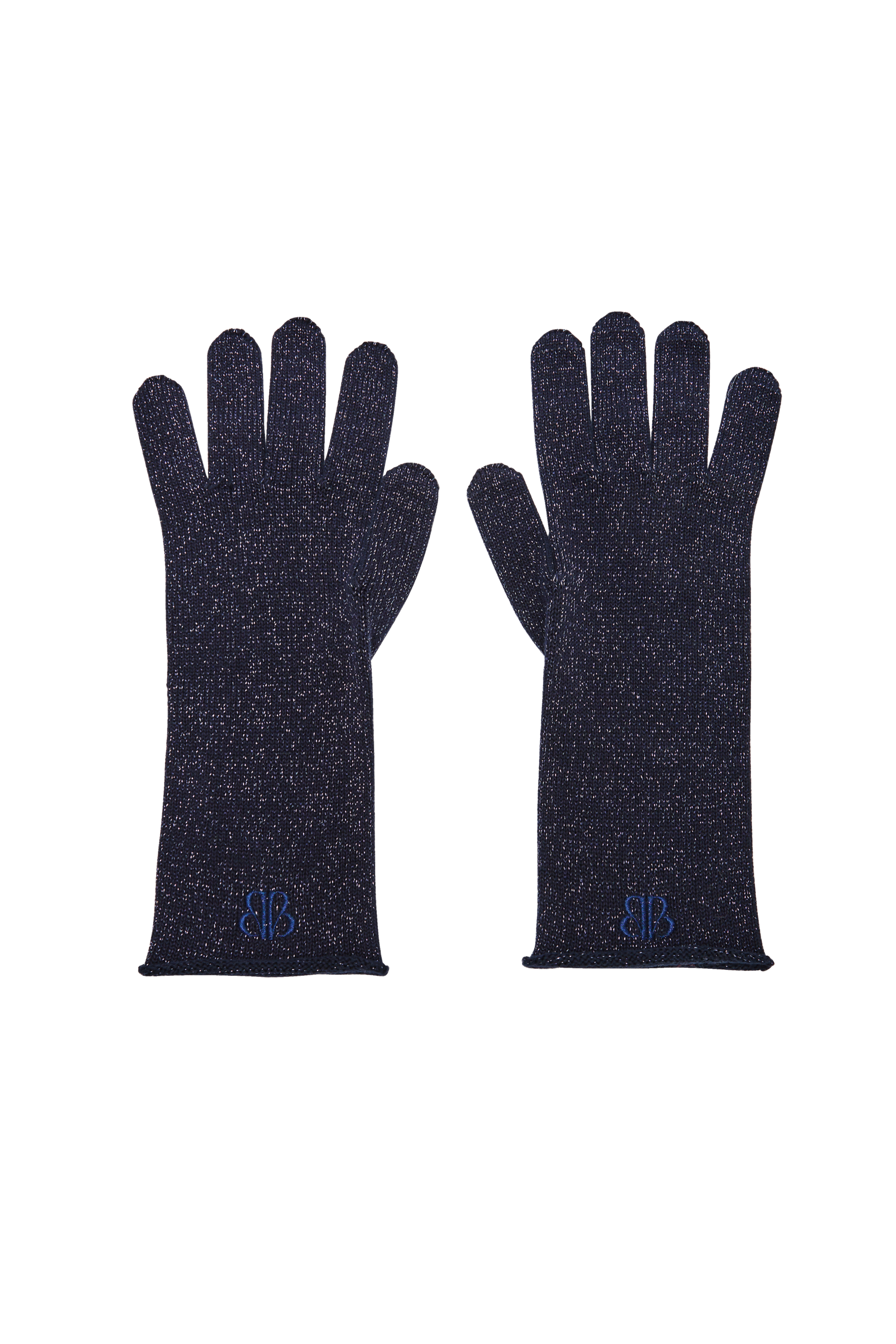 Gants Daisy lurex marine