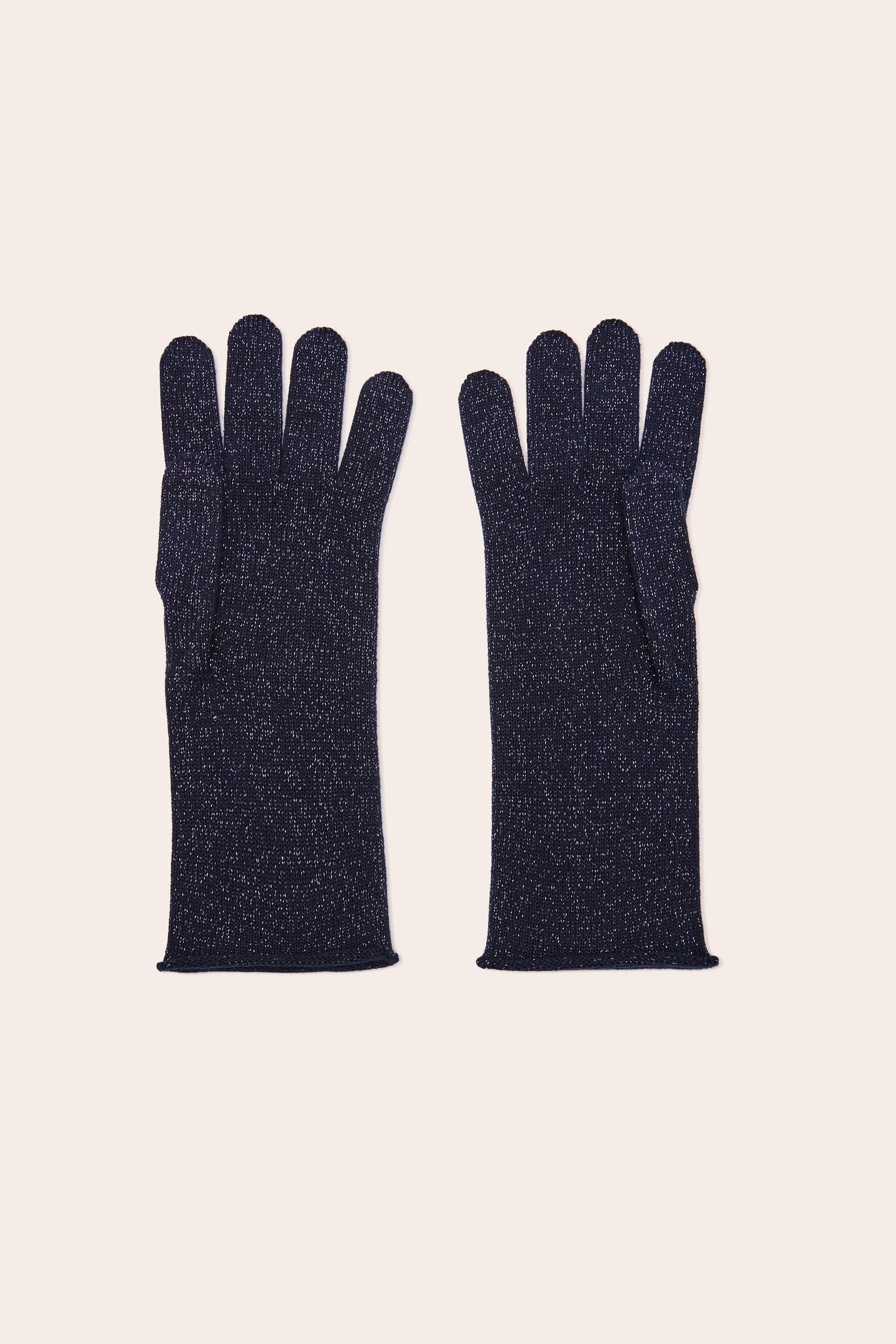 Gants Daisy lurex marine