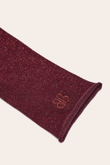 Gants Daisy lurex bordeaux
