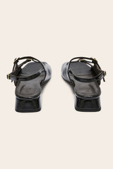 Sandales Joana vernis froissé noir
