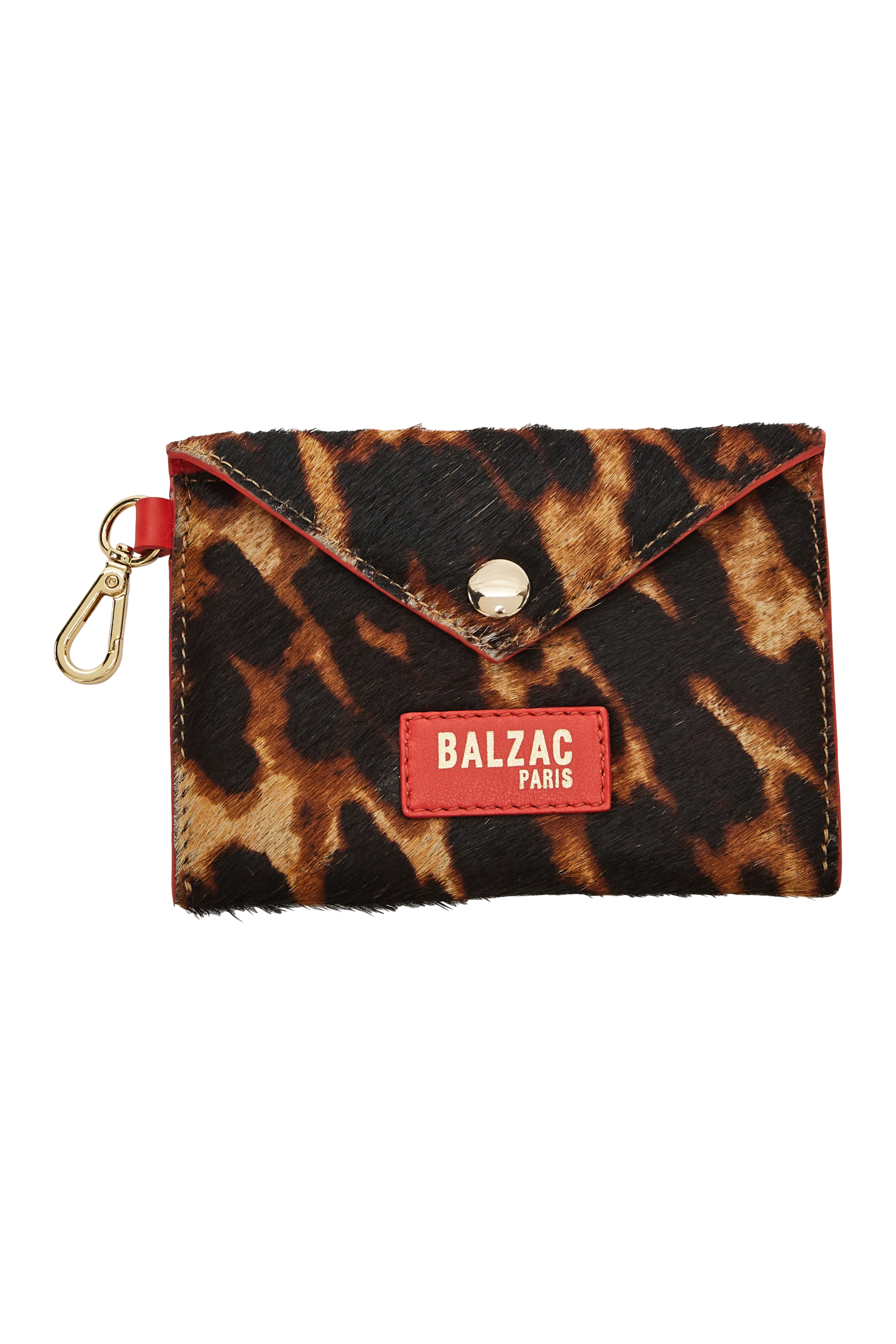 Porte-cartes Loulou pony léopard caramel
