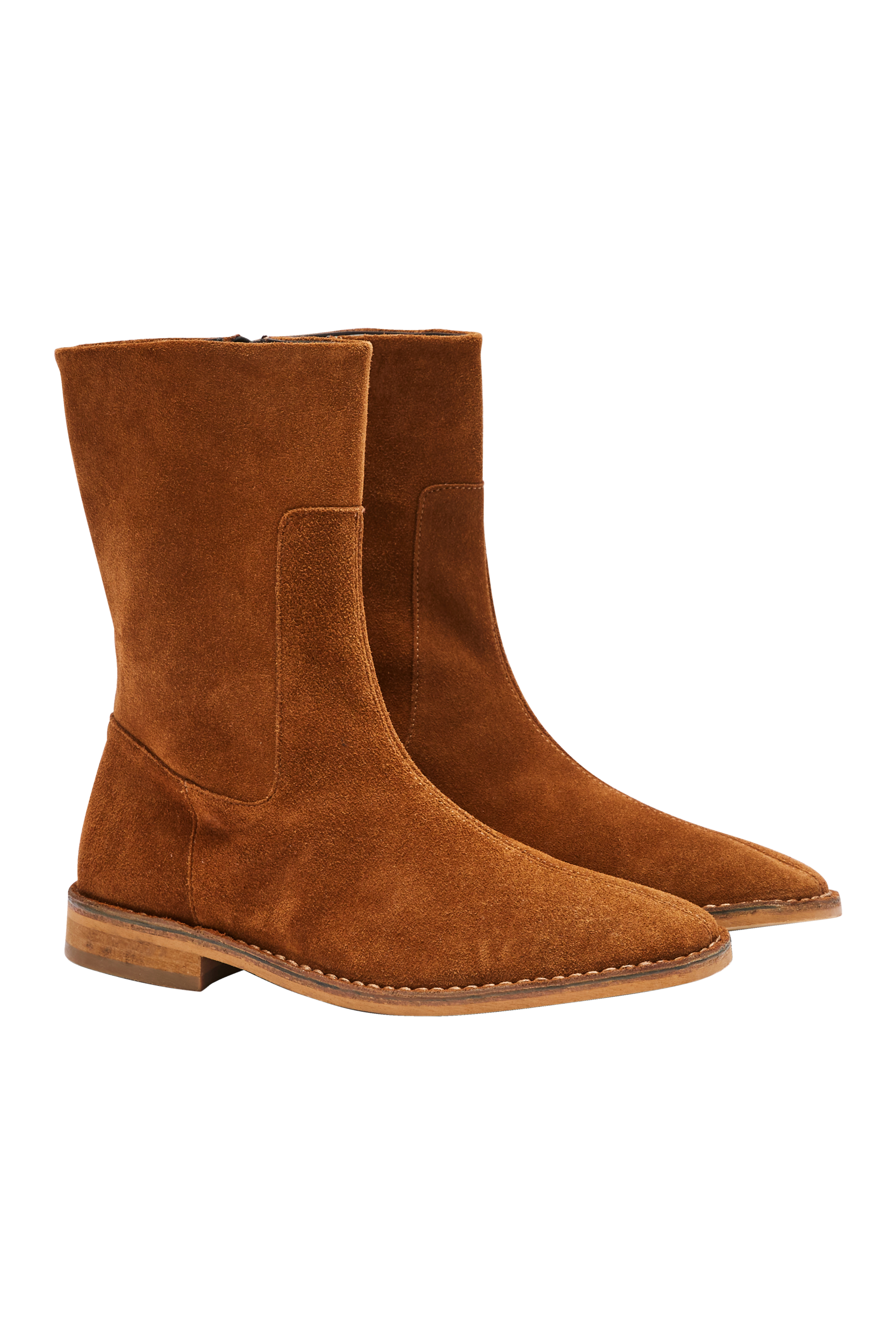 Bottines Léandra croûte de cuir noisette