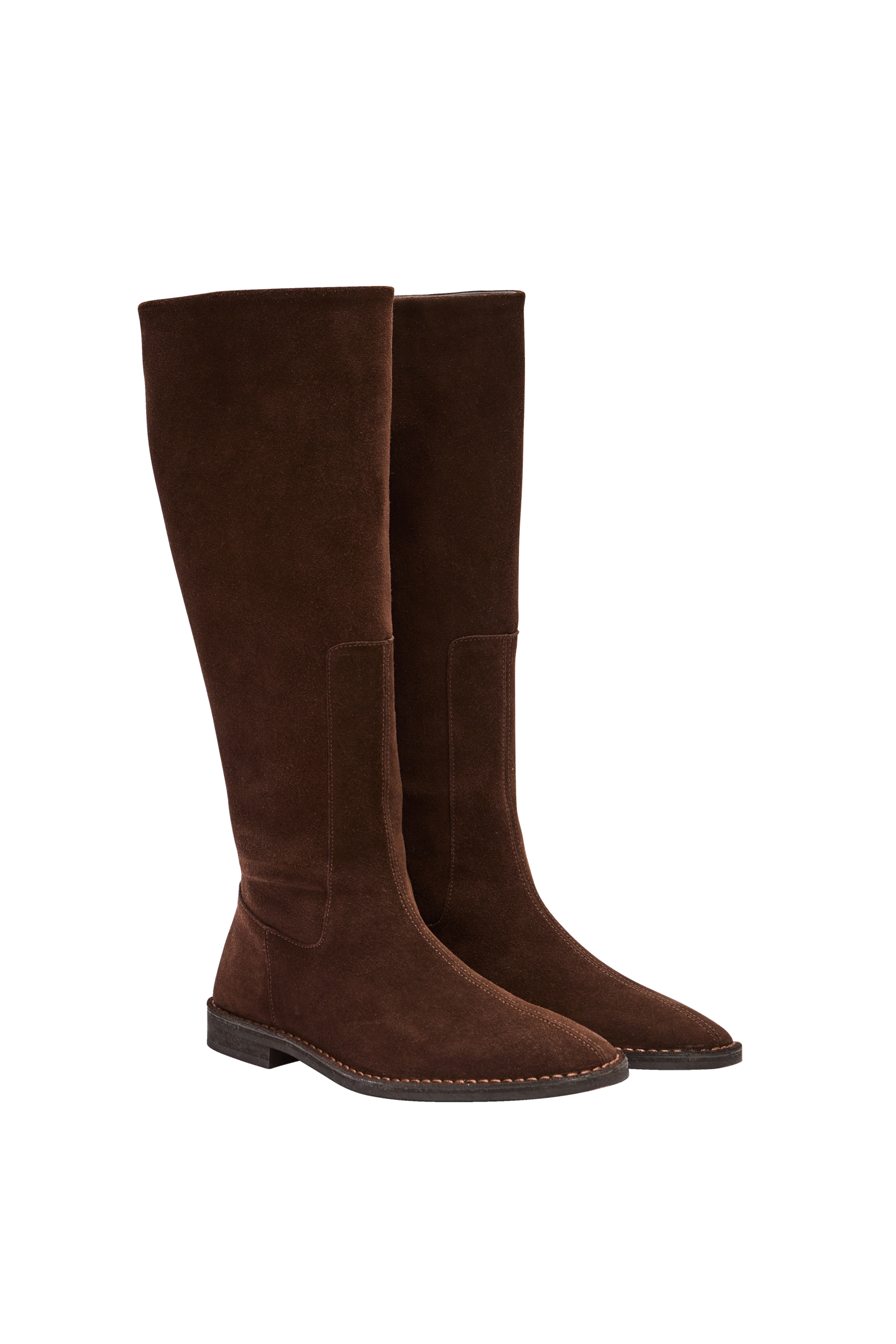 Bottes Léona croûte de cuir moka