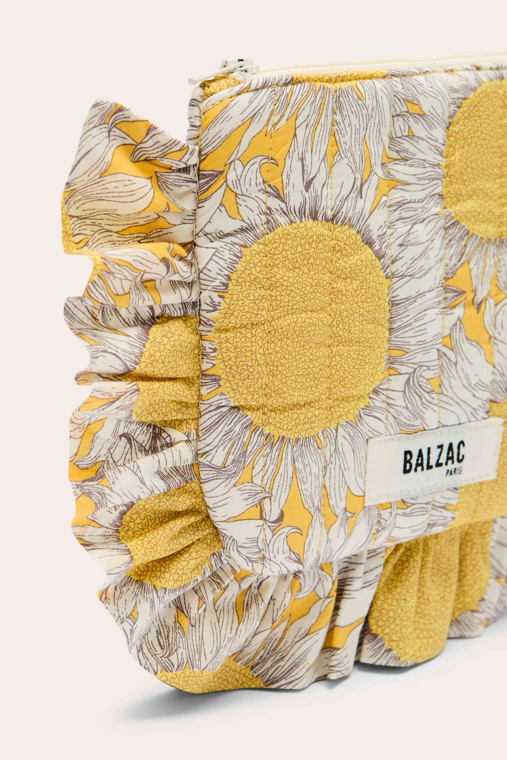 Pochette Carline imprimé Liberty tournesols jaune