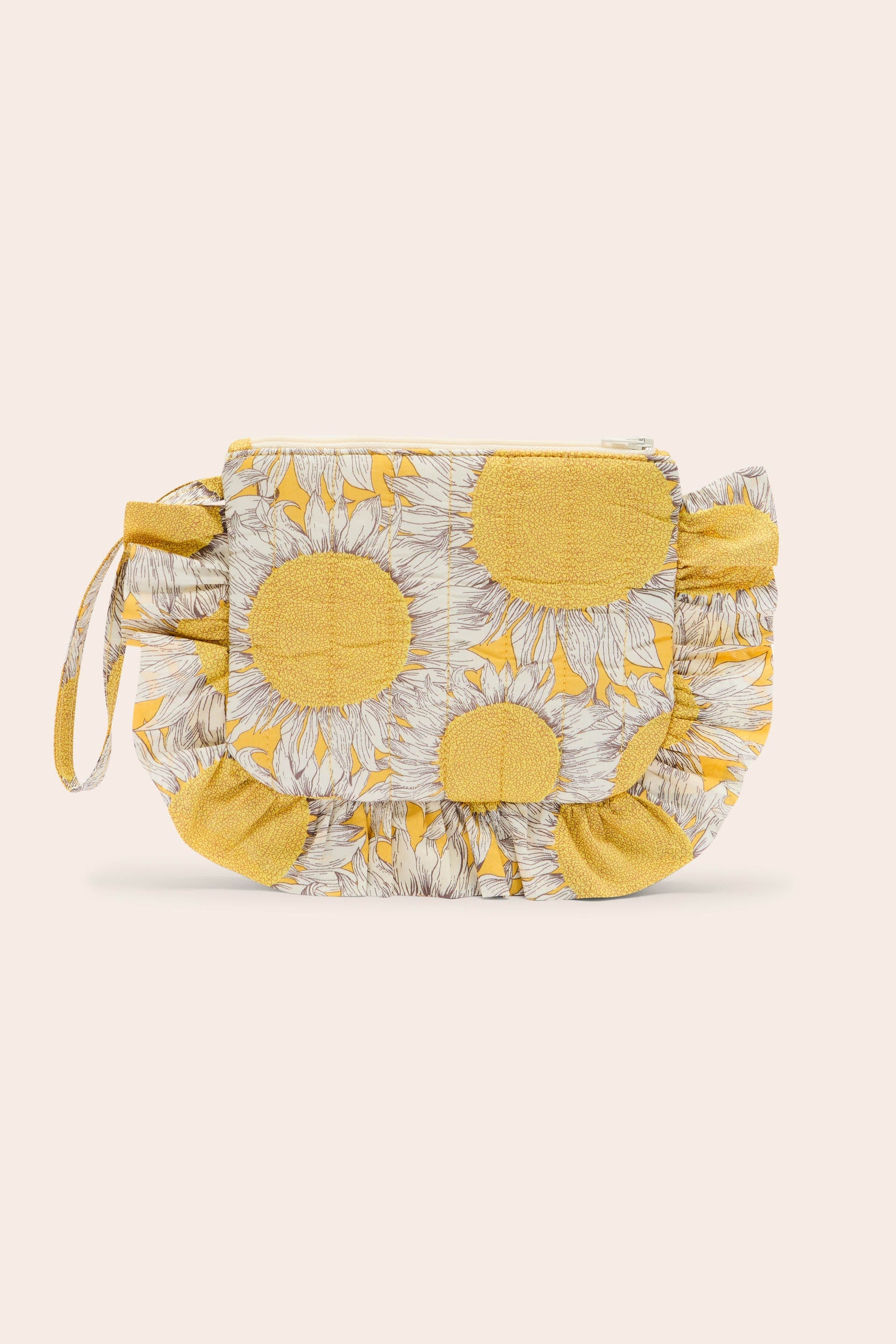 Pochette Carline imprimé Liberty tournesols jaune